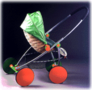 Photo of a futuristic Gecko stroller.